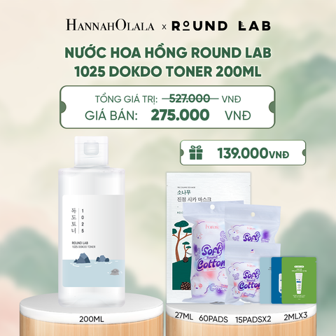  NƯỚC HOA HỒNG ROUND LAB 1025 DOKDO TONER 200ML BỔ SUNG ĐỘ ẨM LÀM DỊU DA - A1493 
