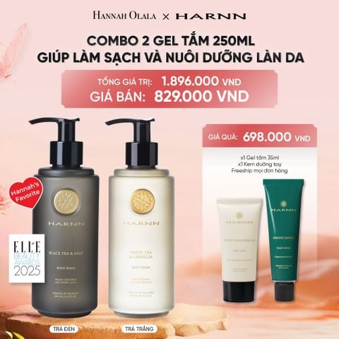  DEAL 1: COMBO 2 GEL TẮM HARNN GIÚP LÀM SẠCH VÀ NUÔI DƯỠNG LÀN DA 250ML - BODY WASH 