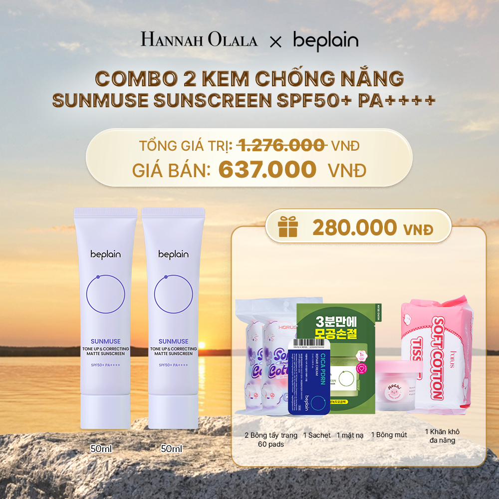  COMBO 2 KCN: BEPLAIN KEM CHỐNG NẮNG SUNMUSE SUNSCREEN 50ML BẤT KỲ - B626 