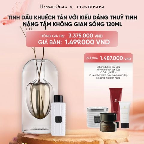  DEAL 14: TINH DẦU KHUẾCH TÁN HARNN VỚI KIỂU DÁNG THUỶ TINH 120ML - NÂNG TẦM KHÔNG GIAN SỐNG 