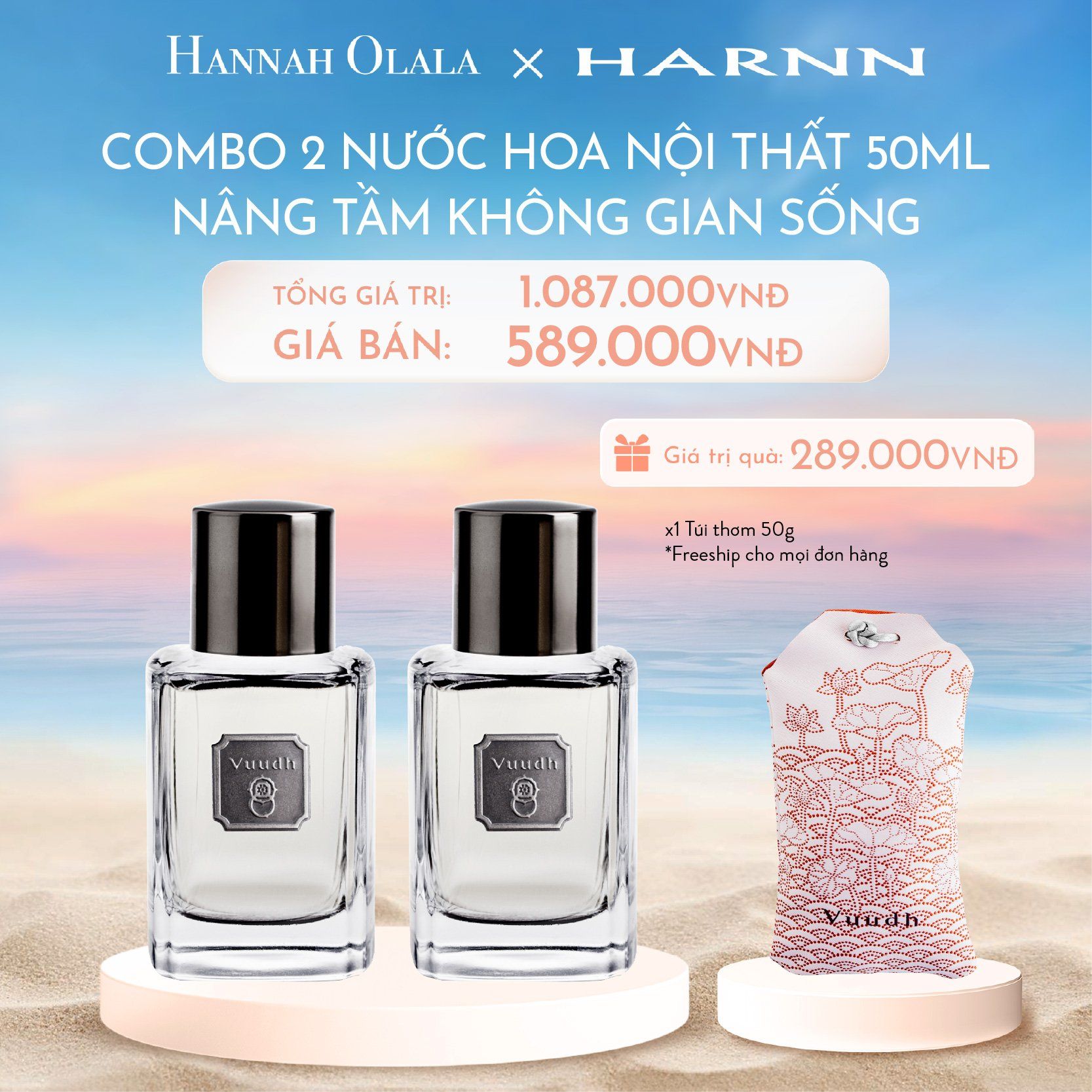  C739_DEAL 8: COMBO 2 NƯỚC HOA NỘI THẤT 50ML - NÂNG TẦM KHÔNG GIAN SỐNG 