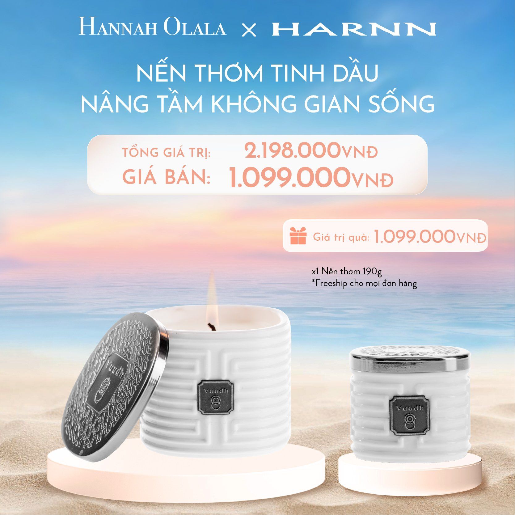  C741_DEAL 9: NẾN THƠM TINH DẦU THIÊN NHIÊN - NÂNG TẦM KHÔNG GIAN SỐNG 190GR 