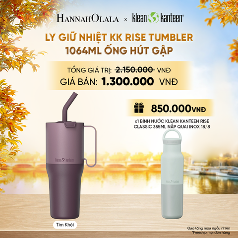  LY GIỮ NHIỆT KLEAN KANTEEN RISE TUMBLER 1064ML ỐNG HÚT GẬP CHẤT LIỆU INOX 18/8 - E283 