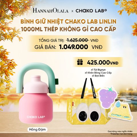  BÌNH GIỮ NHIỆT CHAKO LAB LINLIN 1000ML THÉP KHÔNG GỈ CAO CẤP - E266 