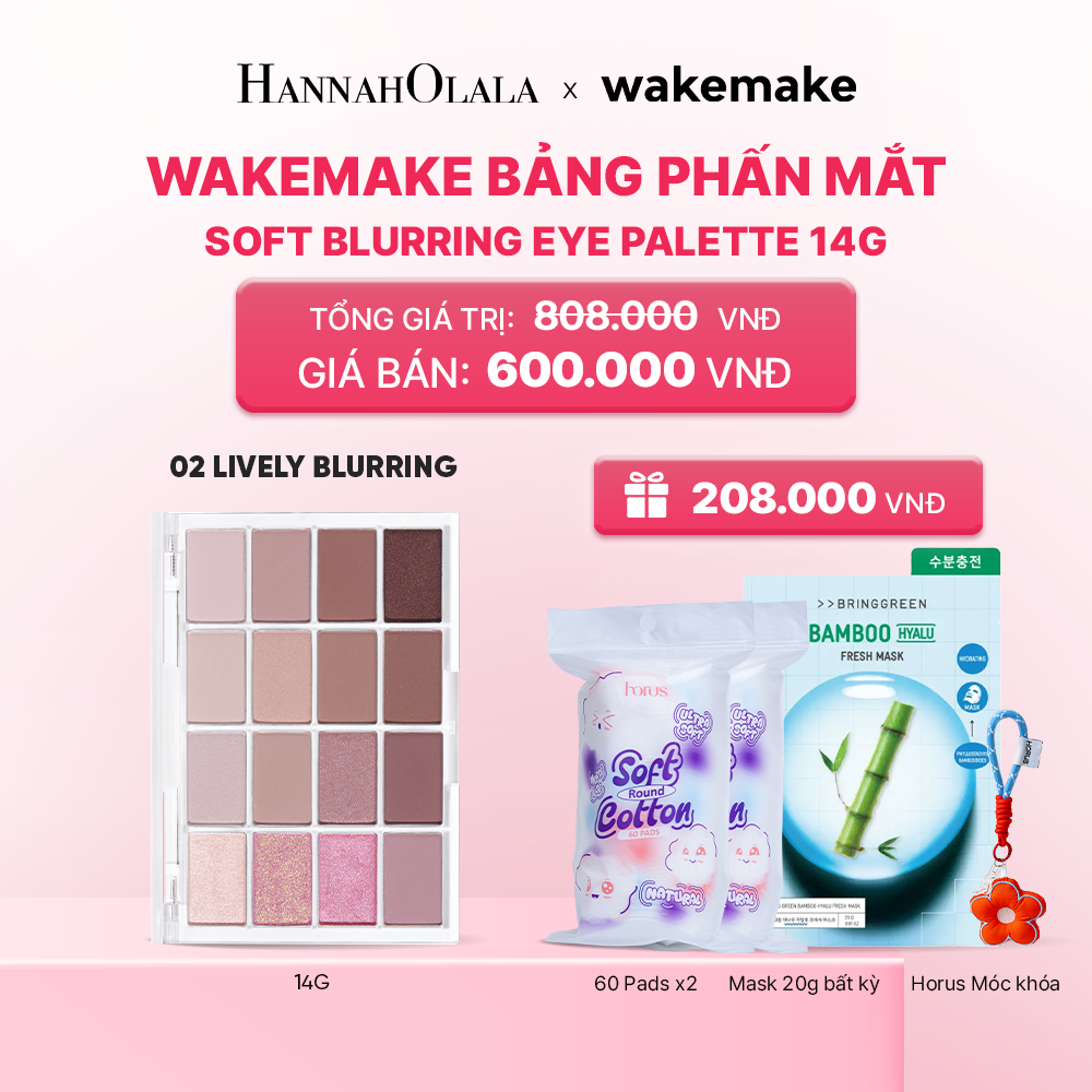  WAKEMAKE BẢNG PHẤN MẮT SOFT BLURRING EYE PALETTE 14G_K192 