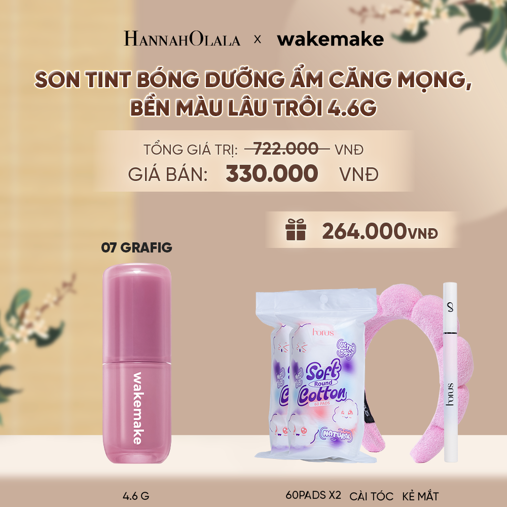  SON TINT BÓNG WAKEMAKE WATERFUL GLOW TINT DƯỠNG ẨM CĂNG MỌNG, BỀN MÀU LÂU TRÔI - A1108 