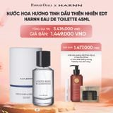  DEAL 16: NƯỚC HOA HƯƠNG TINH DẦU THIÊN NHIÊN EDT - HARNN EAU DE TOILETTE 45ML 