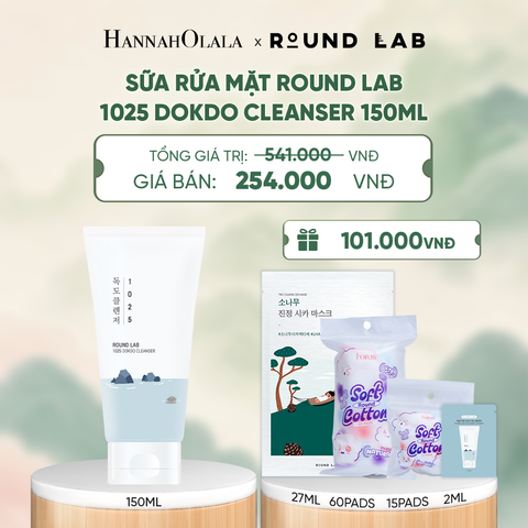  SỮA RỬA MẶT ROUND LAB 1025 DOKDO CLEANSER 150ML LOẠI BỎ BỤI BẨN DẦU THỪA - A1495 