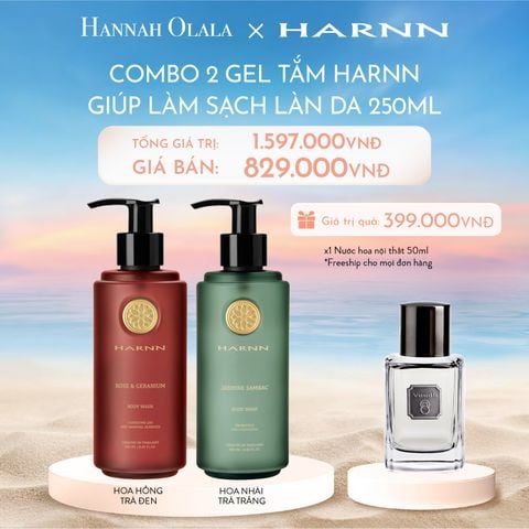  C717_DEAL 1: COMBO 2 GEL TẮM HARNN GIÚPLÀM SẠCH VÀ NUÔI DƯỠNG LÀN DA 250ML - BODY WASH 