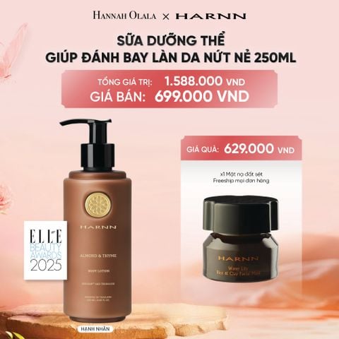  DEAL 4: BODY LOTION - SỮA DƯỠNG THỂ HARNN GIÚP ĐÁNH BAY LÀN DA NỨT NẺ 250ML 