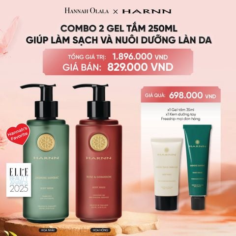 DEAL 1: COMBO 2 GEL TẮM HARNN GIÚP LÀM SẠCH VÀ NUÔI DƯỠNG LÀN DA 250ML - BODY WASH 