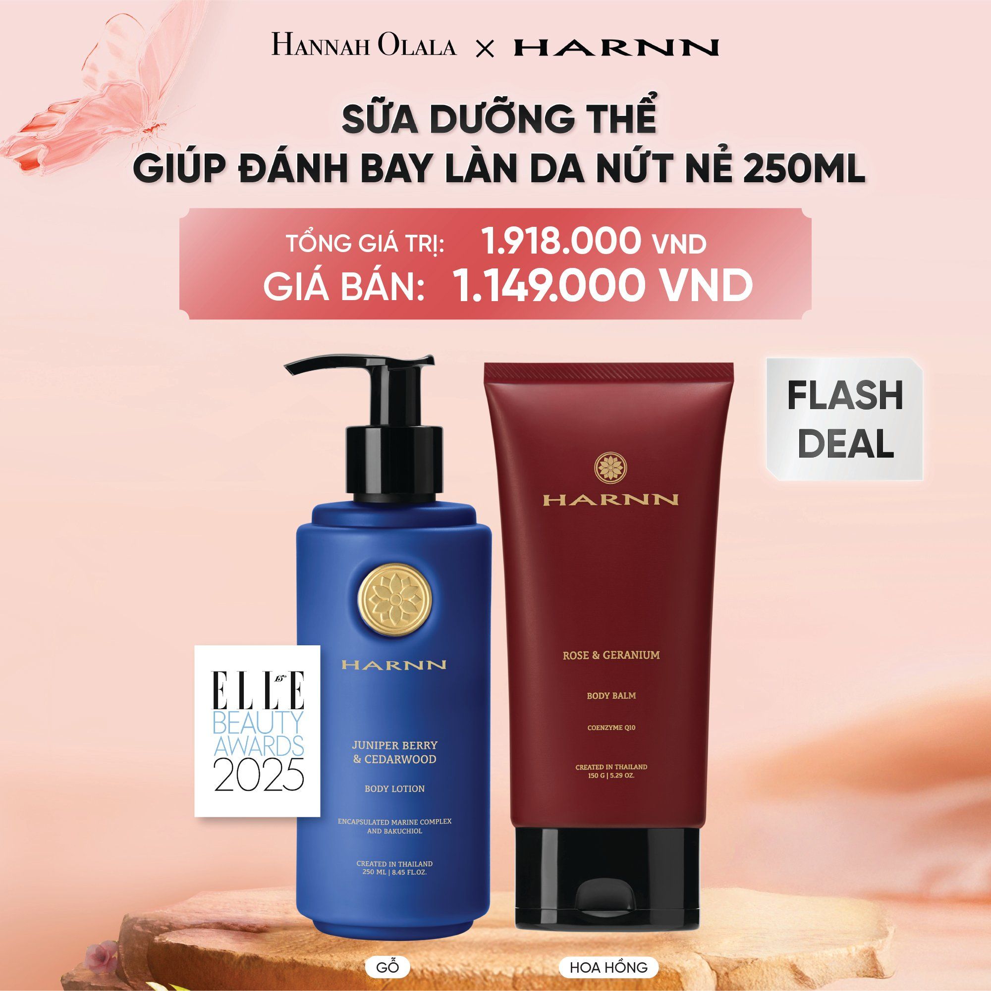 DEAL 5A: [FLASH DEAL] BODY LOTION - SỮA DƯỠNG THỂ HARNN GIÚP ĐÁNH BAY LÀN DA NỨT NẺ 250ML 