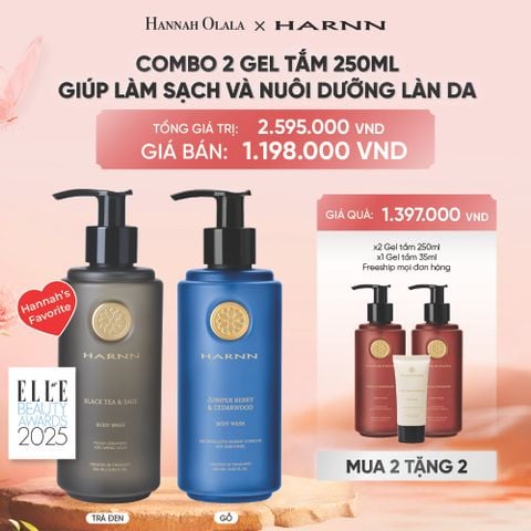  DEAL 2: [MUA 2 TẶNG 2] COMBO 2 GEL TẮM HARNN GIÚP LÀM SẠCH VÀ NUÔI DƯỠNG LÀN DA 250ML - BODY WASH 