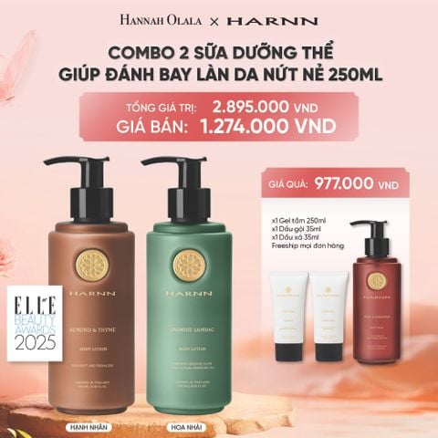  DEAL 5: COMBO 2 BODY LOTION - SỮA DƯỠNG THỂ HARNN GIÚP ĐÁNH BAY LÀN DA NỨT NẺ 250ML 