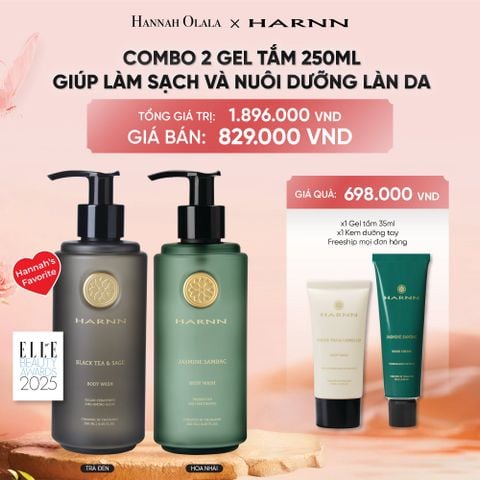  DEAL 1: COMBO 2 GEL TẮM HARNN GIÚP LÀM SẠCH VÀ NUÔI DƯỠNG LÀN DA 250ML - BODY WASH 