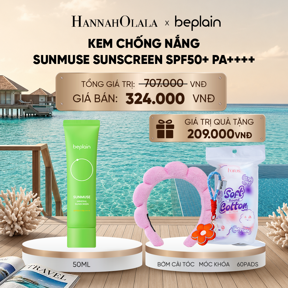  KEM CHỐNG NẮNG BEPLAIN SUNMUSE SUNSCREEN SPF50+ PA++++ 50ML PHÂN LOẠI BẤT KÌ_ D637 