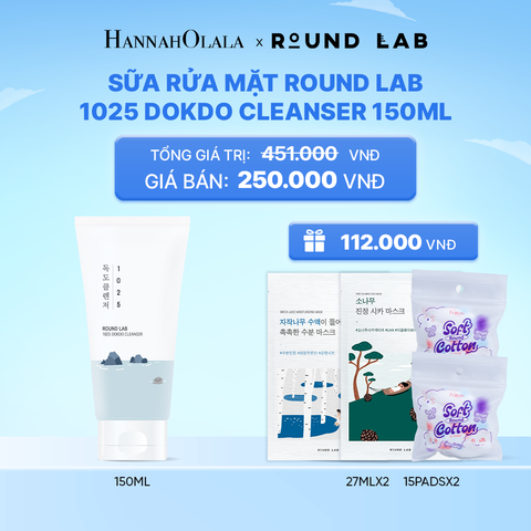  SỮA RỬA MẶT ROUND LAB 1025 DOKDO CLEANSER 150ML LOẠI BỎ BỤI BẨN DẦU THỪA 