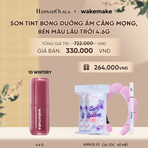  SON TINT BÓNG WAKEMAKE WATERFUL GLOW TINT DƯỠNG ẨM CĂNG MỌNG, BỀN MÀU LÂU TRÔI - A1108 