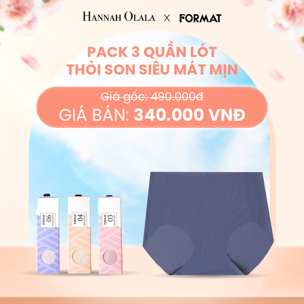  A308_DEAL 2: PACK 3 QUẦN LÓT THỎI SON SIÊU MÁT MỊN FORMAT 