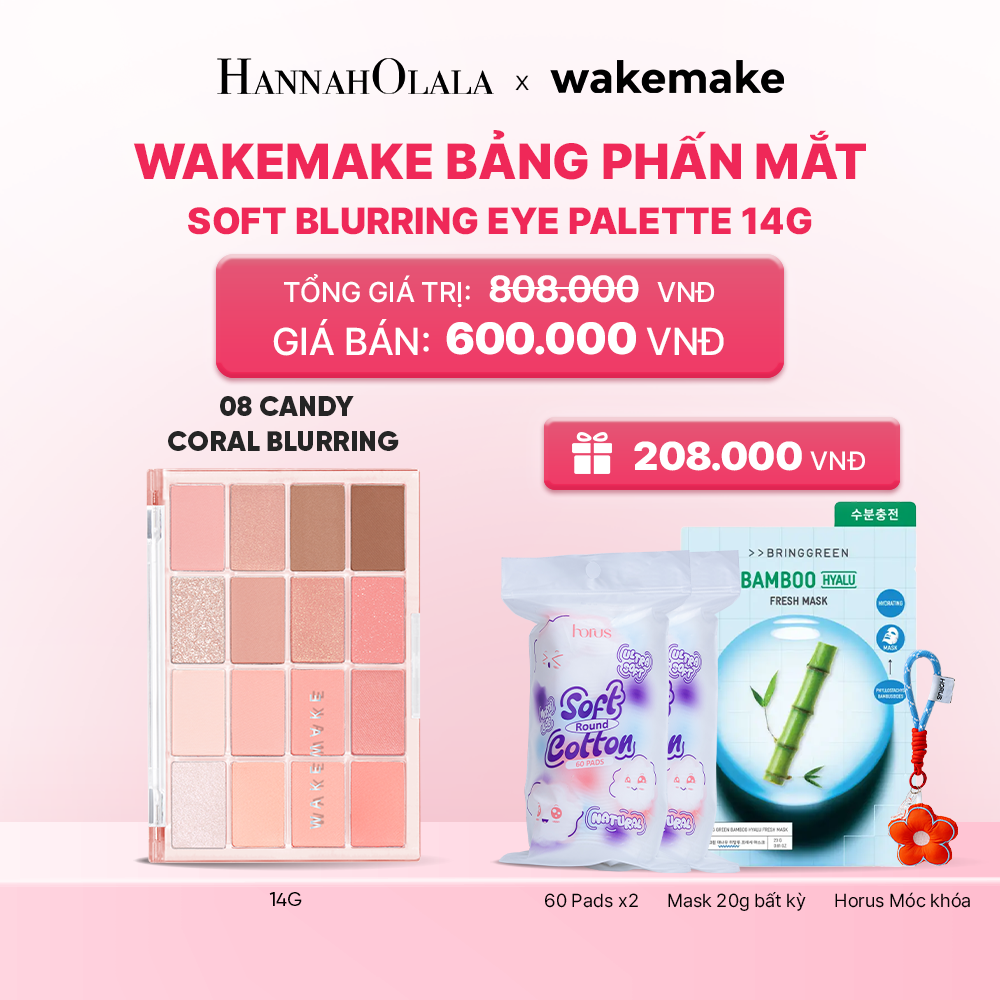  WAKEMAKE BẢNG PHẤN MẮT SOFT BLURRING EYE PALETTE 14G_K192 