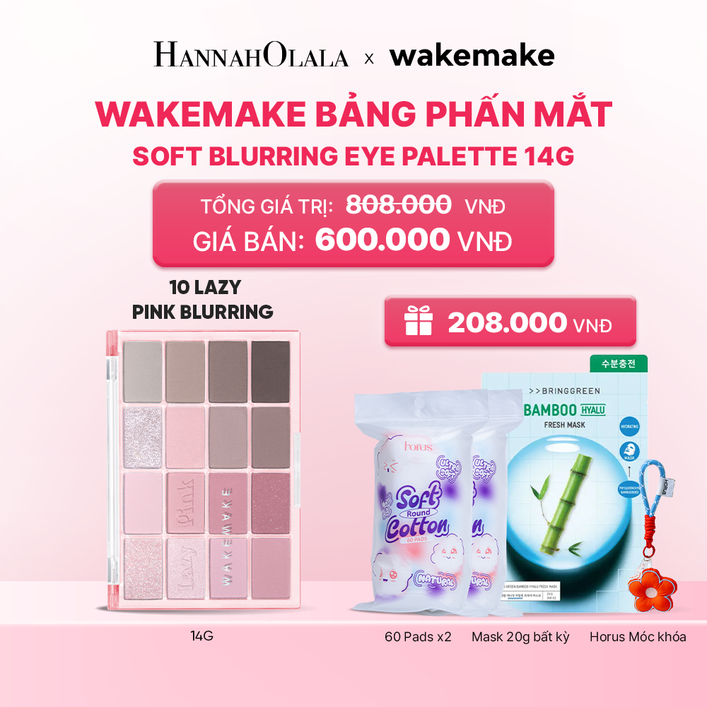  WAKEMAKE BẢNG PHẤN MẮT SOFT BLURRING EYE PALETTE 14G_K192 