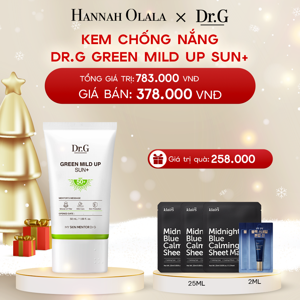  DEAL 2: KEM CHỐNG NẮNG DR.G THUẦN VẬT LÝ GREEN MILD UP SUN+ SPF50+ PA++++ 50ML 