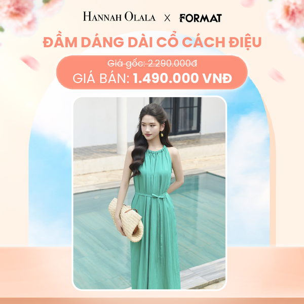  A302_DEAL 7: ĐẦM DÁNG DÀI CỔ CÁCH ĐIỆU FORMAT 
