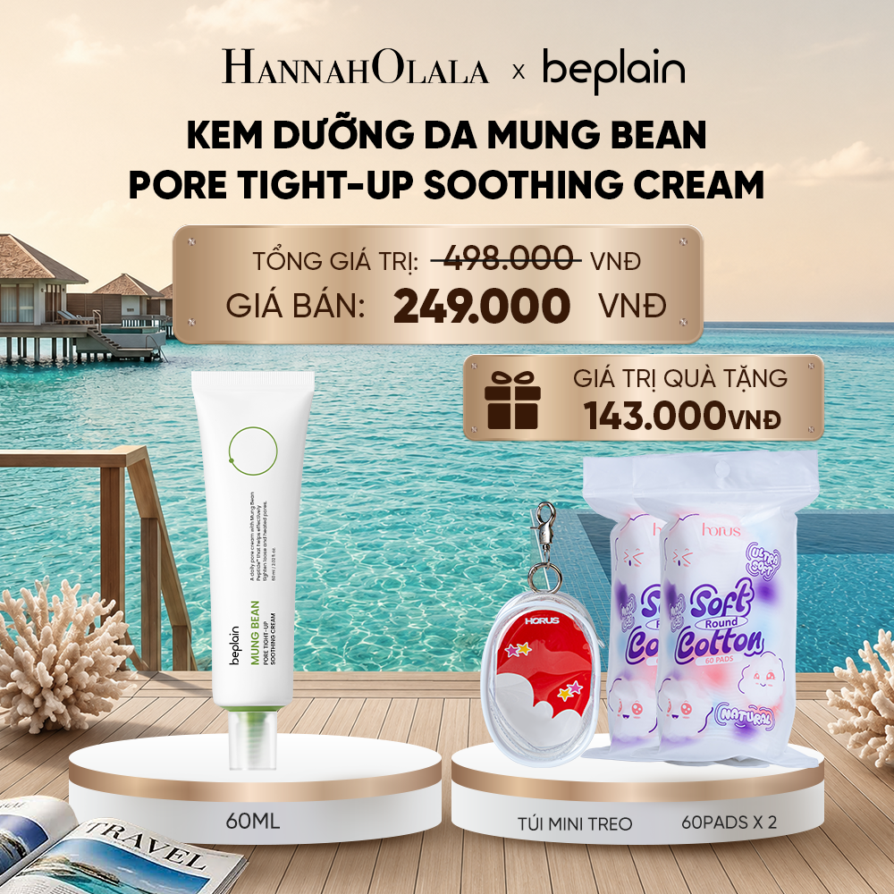  BEPLAIN KEM DƯỠNG DA MUNG BEAN PORE TIGHT-UP SOOTHING CREAM 60ML_ D636 