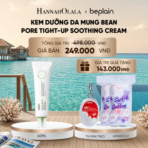  BEPLAIN KEM DƯỠNG DA MUNG BEAN PORE TIGHT-UP SOOTHING CREAM 60ML_ D636 