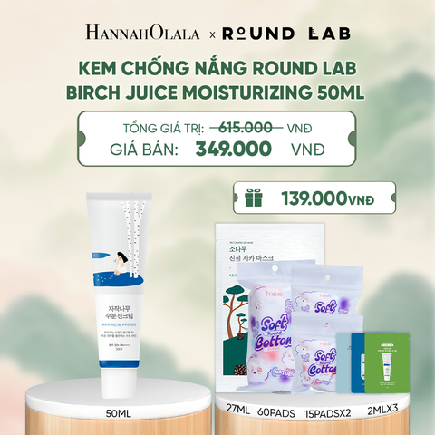  KEM CHỐNG NẮNG ROUND LAB BIRCH JUICE MOISTURIZING 50ML BẢO VỆ DA QUANG PHỔ RỘNG - A1494 