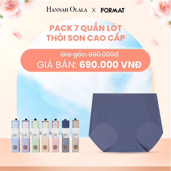  A289_DEAL 1: PACK 7 QUẦN LÓT THỎI SON SIÊU MÁT MỊN FORMAT 