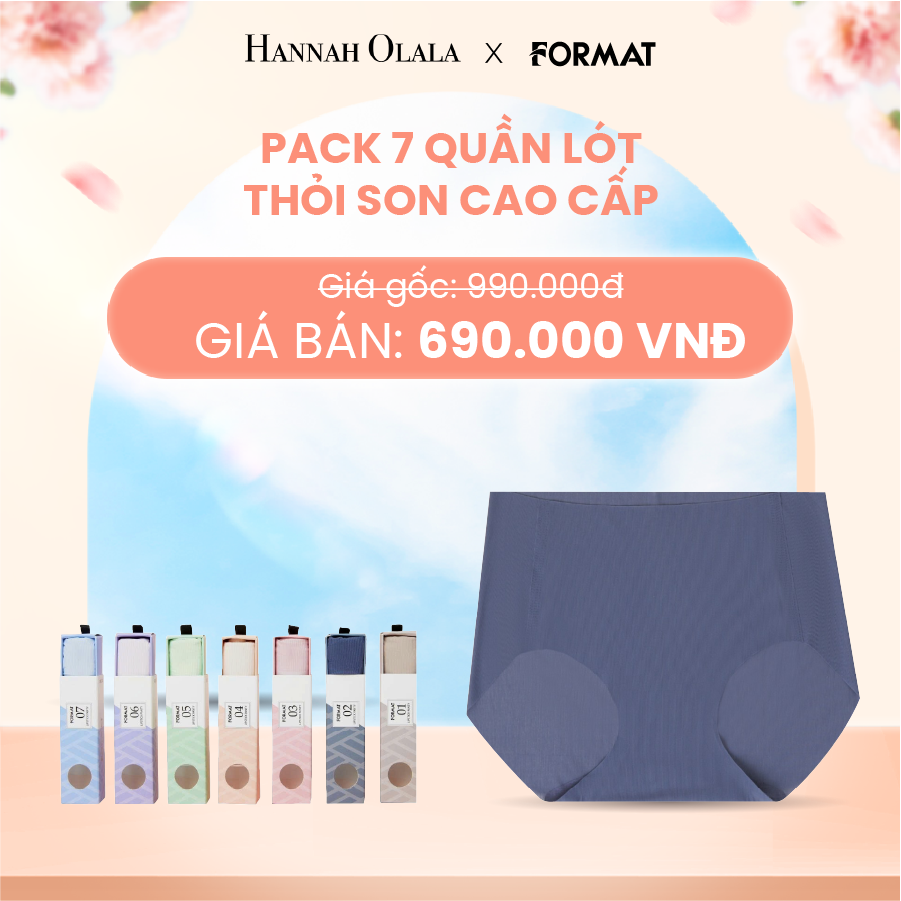  A289_DEAL 1: PACK 7 QUẦN LÓT THỎI SON SIÊU MÁT MỊN FORMAT 