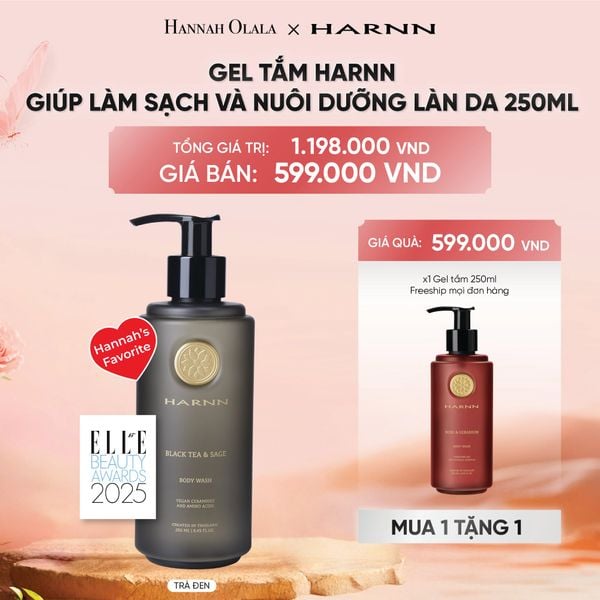  DEAL 19: [MUA 1 TẶNG 1] GEL TẮM HARNN GIÚP LÀM SẠCH VÀ NUÔI DƯỠNG LÀN DA 250ML - BODY WASH 