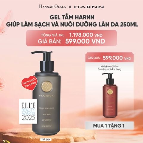  DEAL 19: [MUA 1 TẶNG 1] GEL TẮM HARNN GIÚP LÀM SẠCH VÀ NUÔI DƯỠNG LÀN DA 250ML - BODY WASH 