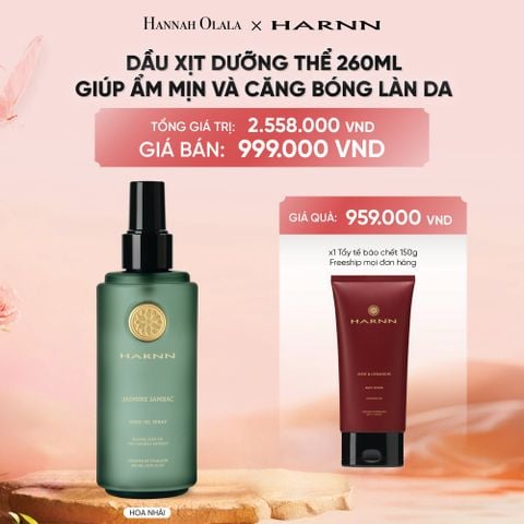  DEAL 6: BODY OIL SPRAY - DẦU XỊT DƯỠNG THỂ HARNN GIÚP ẨM MỊN VÀ CĂNG BÓNG LÀN DA 260ML 