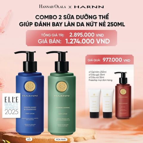  DEAL 5: COMBO 2 BODY LOTION - SỮA DƯỠNG THỂ HARNN GIÚP ĐÁNH BAY LÀN DA NỨT NẺ 250ML 