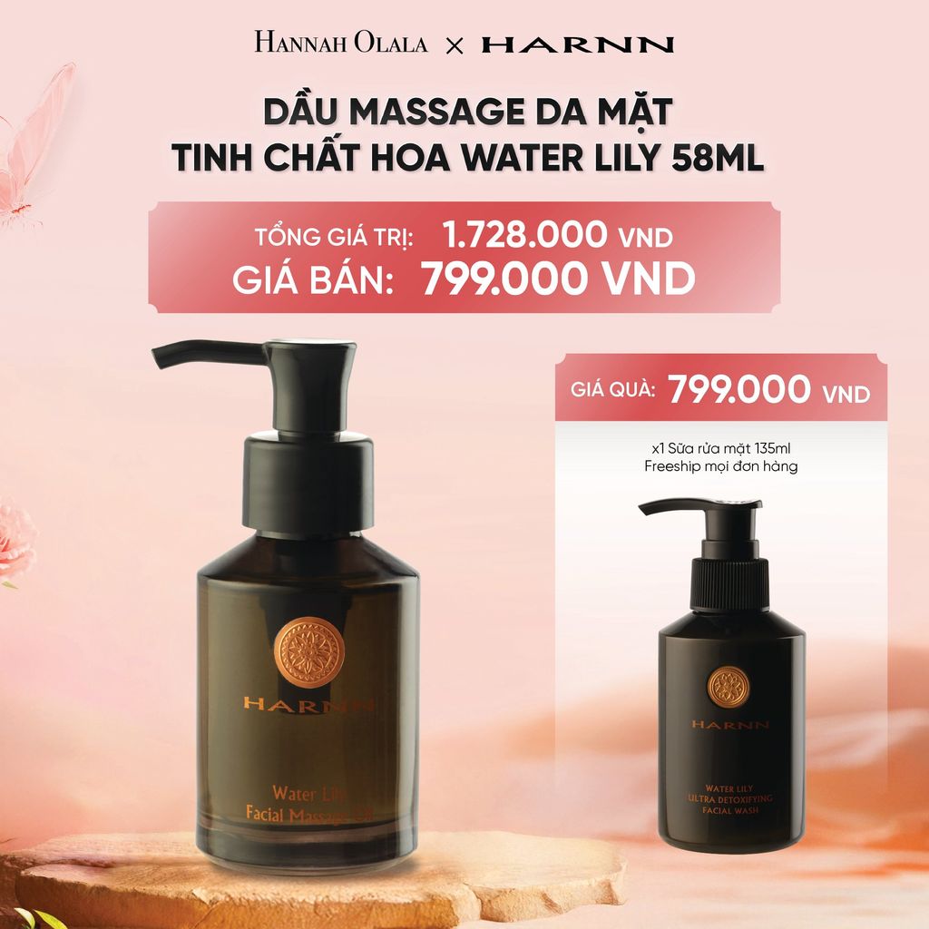  DEAL 9: DẦU MASSAGE DA MẶT TINH CHẤT HOA WATER LILY 58ML 
