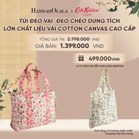  TÚI ĐEO VAI/ĐEO CHÉO CATH KIDSTON DUNG TÍCH LỚN CHẤT LIỆU VẢI COTTON CANVAS CAO CẤP - A2402 