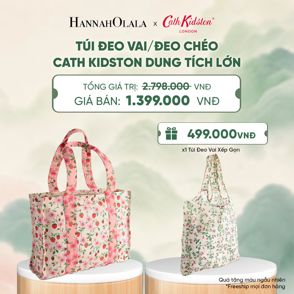  TÚI ĐEO VAI/ĐEO CHÉO CATH KIDSTON DUNG TÍCH LỚN CHẤT LIỆU VẢI COTTON CANVAS CAO CẤP - A4052 