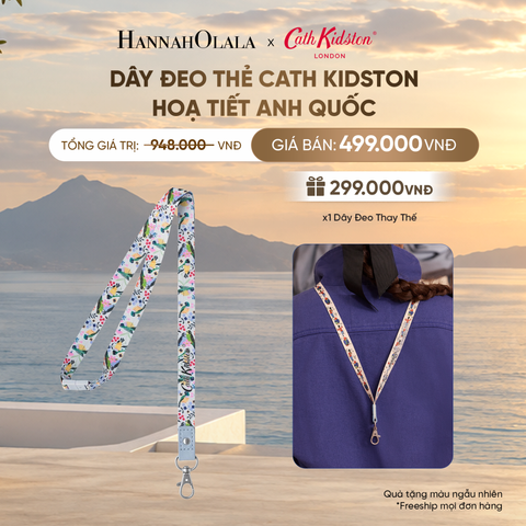  DÂY ĐEO THẺ CATH KIDSTON HOẠ TIẾT ANH QUỐC 