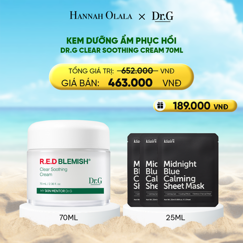  DEAL 1: KEM DƯỠNG ẨM PHỤC HỒI DR.G CLEAR SOOTHING CREAM 70ML 