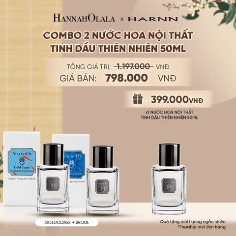  COMBO 2 NƯỚC HOA NỘI THẤT TINH DẦU THIÊN NHIÊN 50ML - A2378 