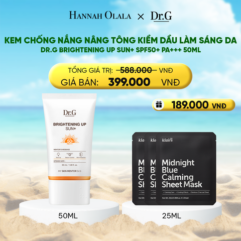  DEAL 7: KEM CHỐNG NẮNG DR.G BRIGHTENING UP SUN+ SPF50+ PA+++ 50ML NÂNG TÔNG KIỀM DẦU LÀM SÁNG DA 