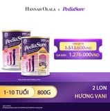  E93_DEAL 2: 2 LON PEDIASURE DẠNG BỘT HƯƠNG VANI 800G 