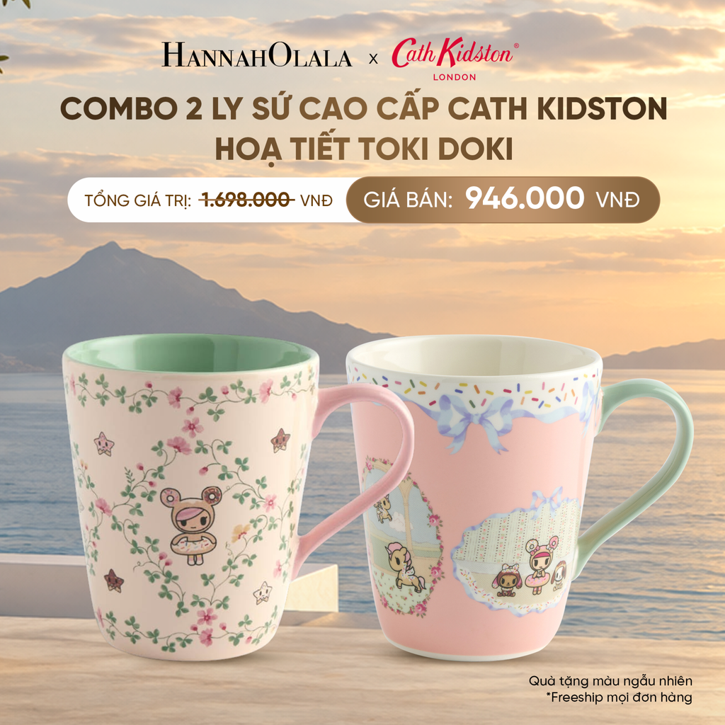  COMBO 2 LY SỨ CAO CẤP CATH KIDSTON HOẠ TIẾT TOKI DOKI 
