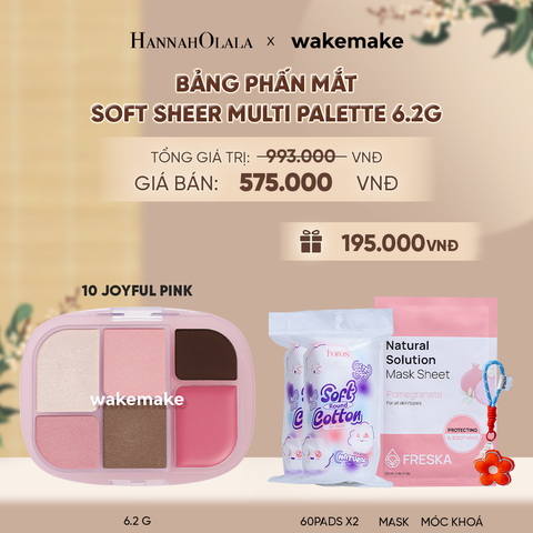  WAKEMAKE BẢNG PHẤN MẮT SOFT SHEER MULTI PALETTE 6.2G - A1116 