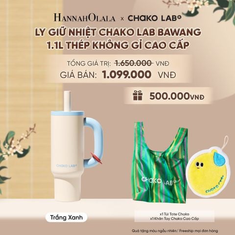  LY GIỮ NHIỆT CHAKO LAB BAWANG 1.1L THÉP KHÔNG GỈ CAO CẤP - A2386 