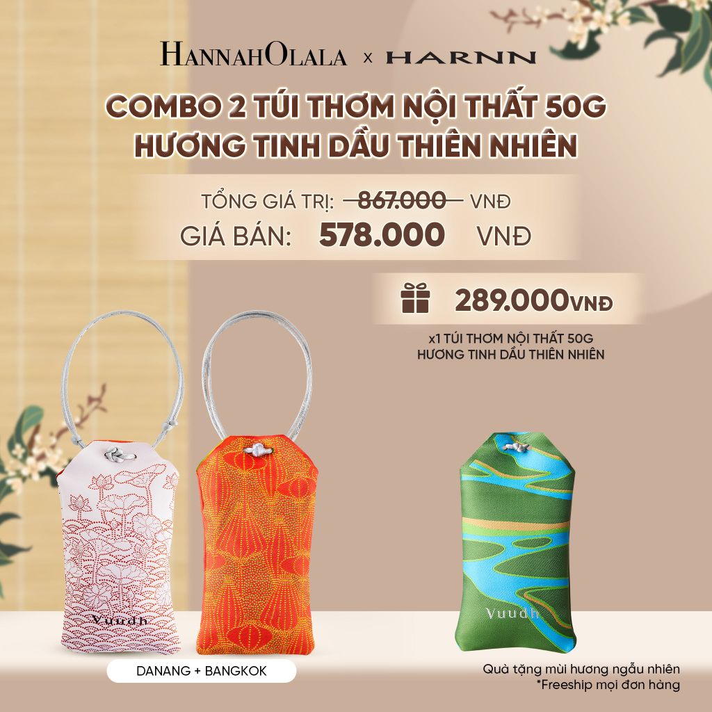  COMBO 2 TÚI THƠM NỘI THẤT 50G HƯƠNG TINH DẦU THIÊN NHIÊN - A2380 