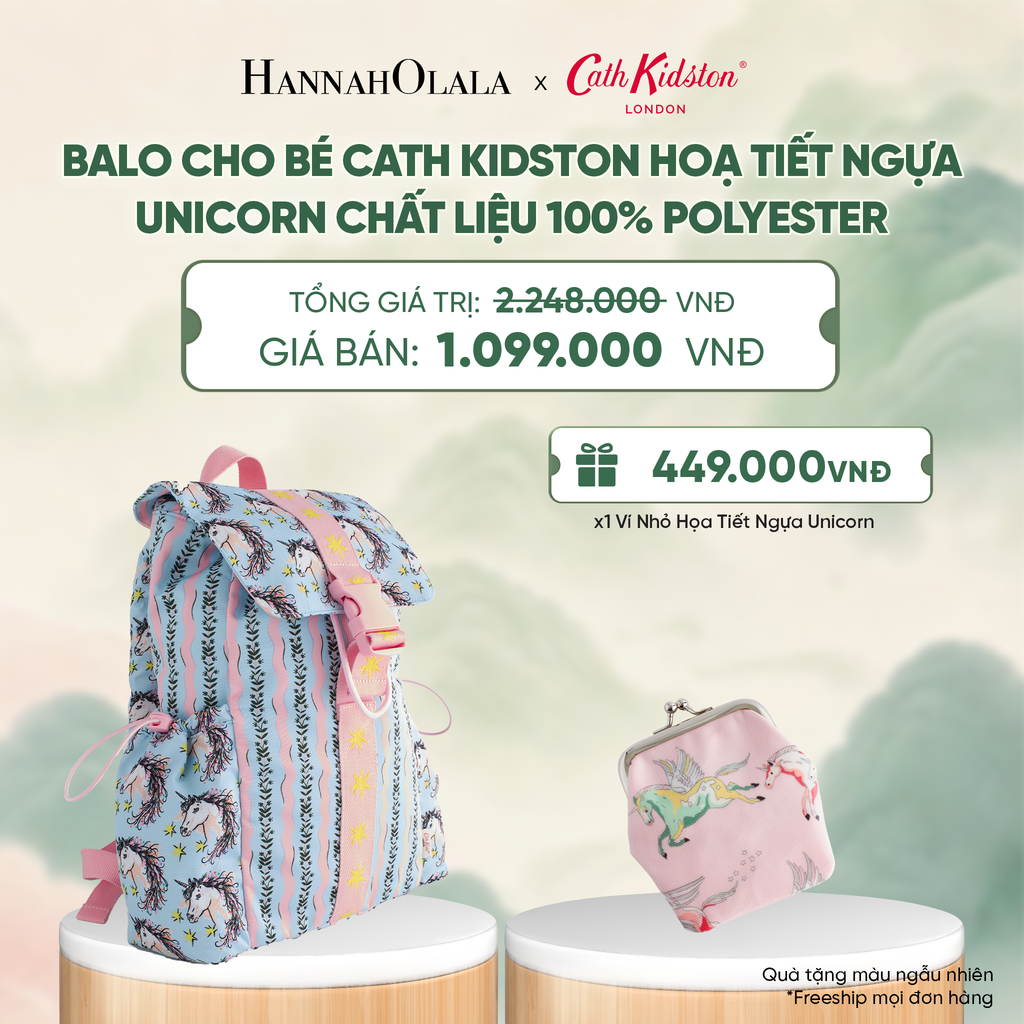  BALO CHO BÉ CATH KIDSTON HOẠ TIẾT NGỰA UNICORN CHẤT LIỆU 100% POLYESTER - A4035 