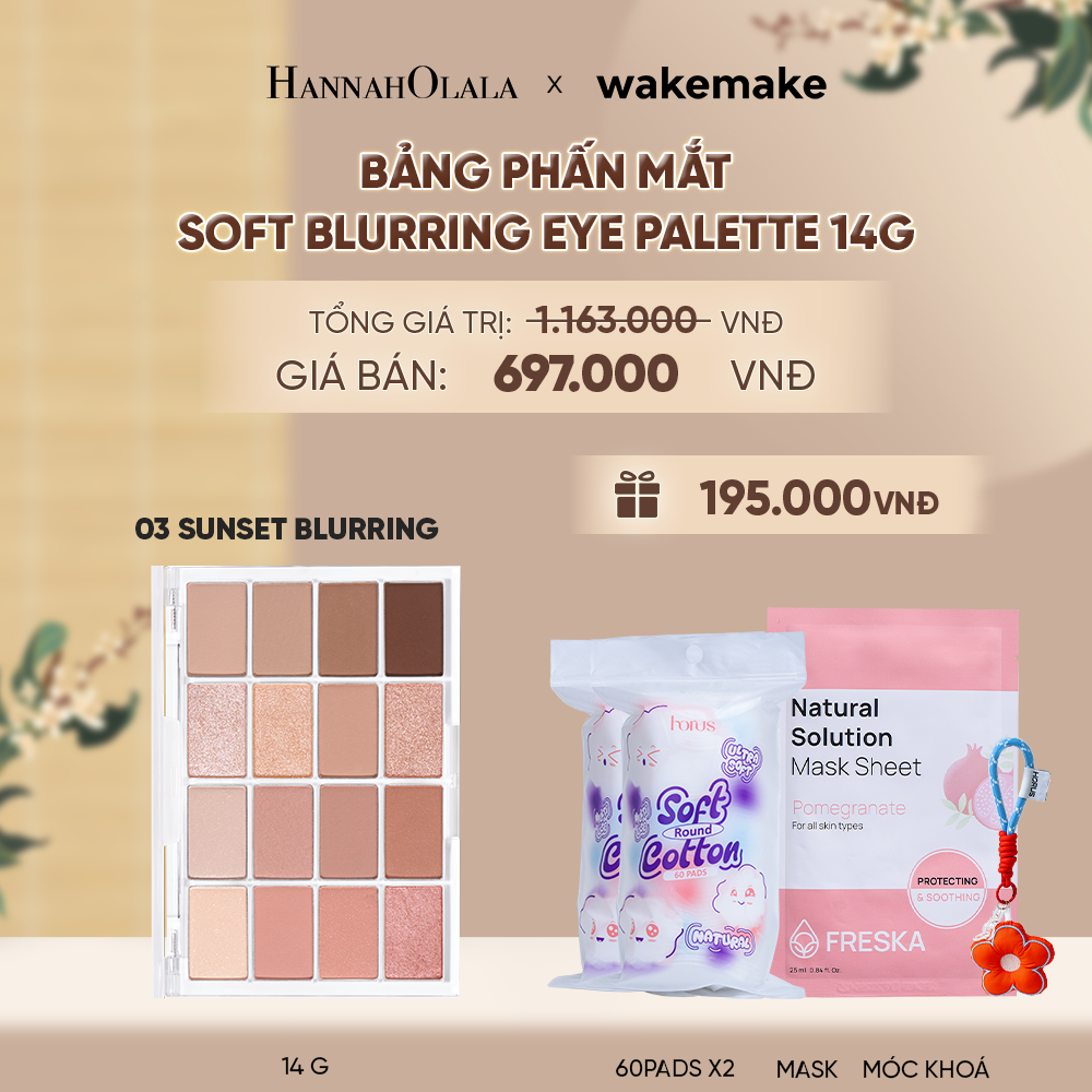  WAKEMAKE BẢNG PHẤN MẮT SOFT BLURRING EYE PALETTE 14G - A1117 